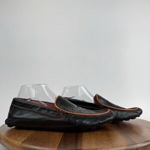 Mens Zilli Brown Perforated‎ Leather Casual Comfort Driving Loafers Shoes Size 7